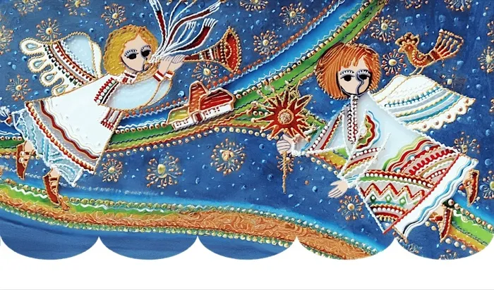 Production art for Carols of Birds, Bells, and Peace from Ukraine