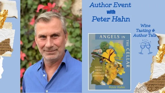 Production art for Author Event & Wine Tasting: Angels in the Cellar by Peter Hahn