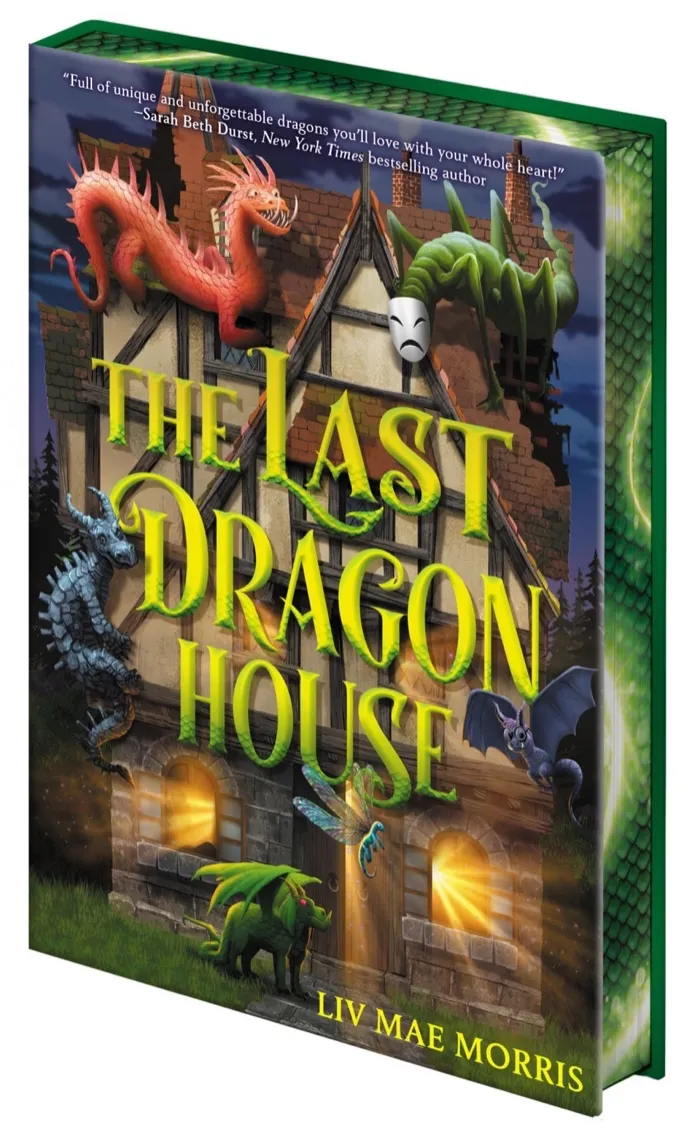 Production art for Author, Liv Mae Morris, reading from "The Last Dragon House"