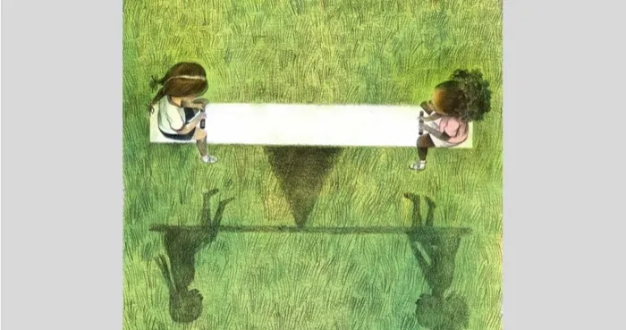Production art for Summer Children's Literature Institute 2027: "Balancing Acts"