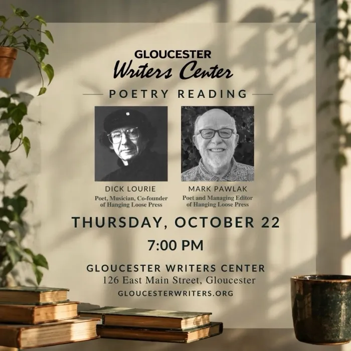 Production art for Poetry Reading: Dick Lourie & Mark Pawlak