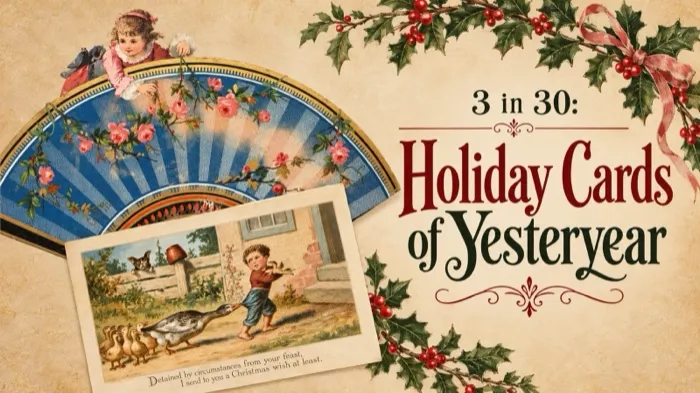 Production art for 3 in 30: Holiday Cards of Yesteryear