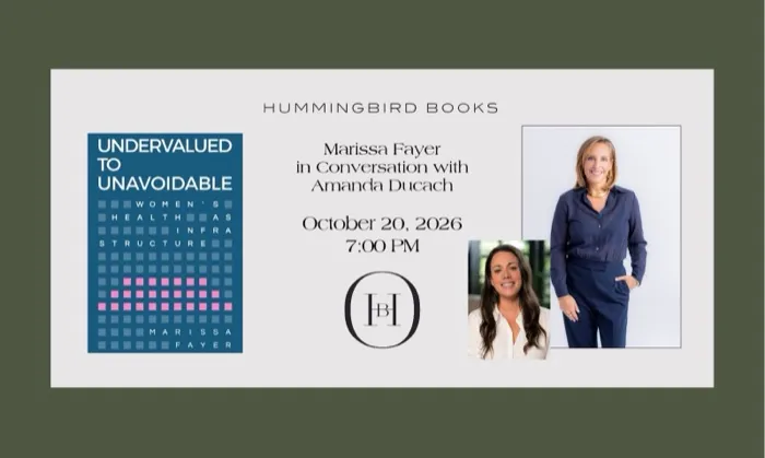 Production art for Marissa Fayer in Conversation with Amanda Ducach