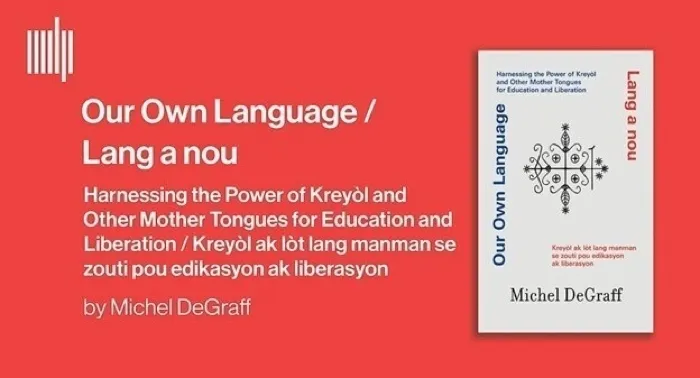 Production art for Our Own Language / Lang a nou — Book Launch & Public Conversation