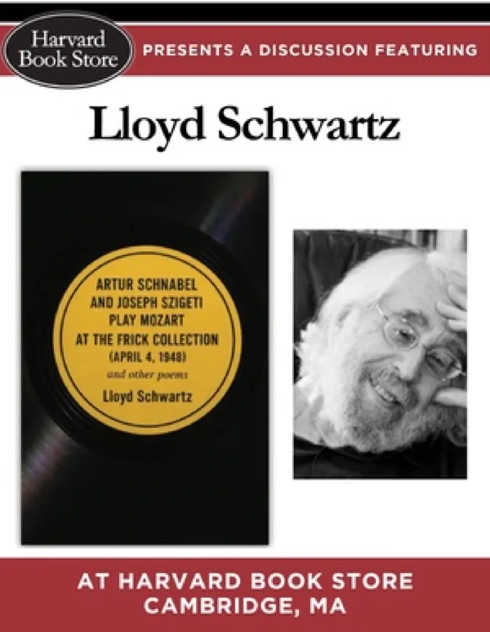 Production art for Lloyd Schwartz at Harvard Book Store