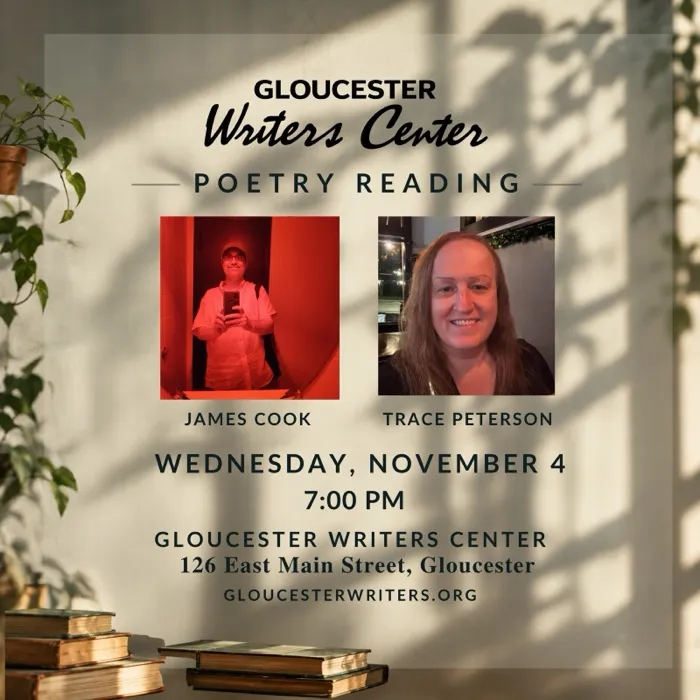 Production art for Poetry Reading with James Cook & Trace Peterson
