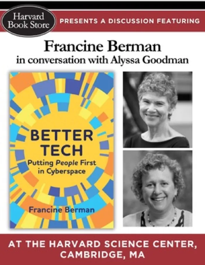 Production art for Francine Berman at the Harvard Science Center