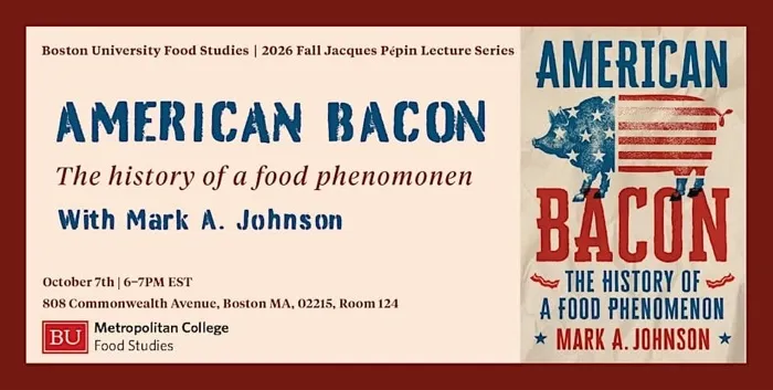 Production art for Pépin Lecture Series: American Bacon with Mark A. Johnson