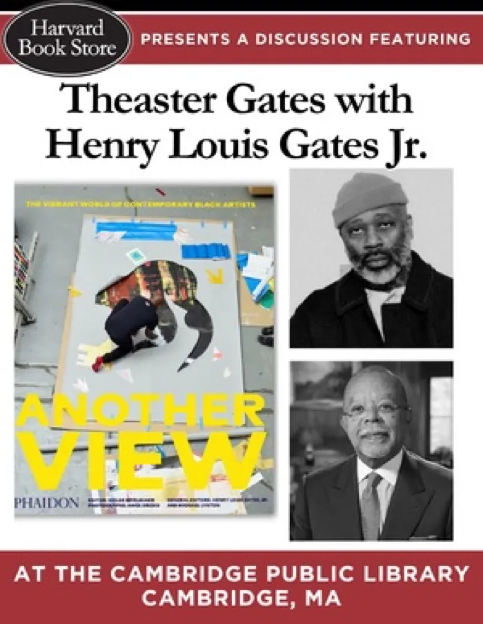Production art for Theaster Gates with Henry Louis Gates Jr. at the Cambridge Public Library
