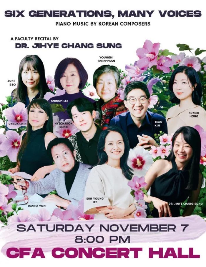 Production art for Jihye Chang Sung: Six Generations, Many Voices — Music by Korean Composers