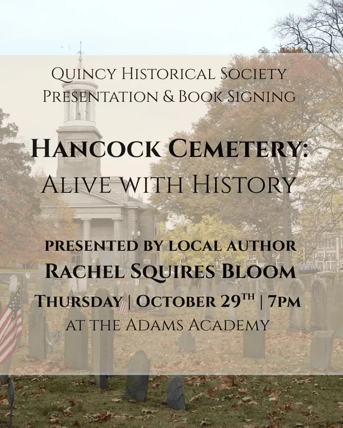 Production art for Hancock Cemetery: Alive with History — Presentation & Book Signing with Rachel Squires Bloom